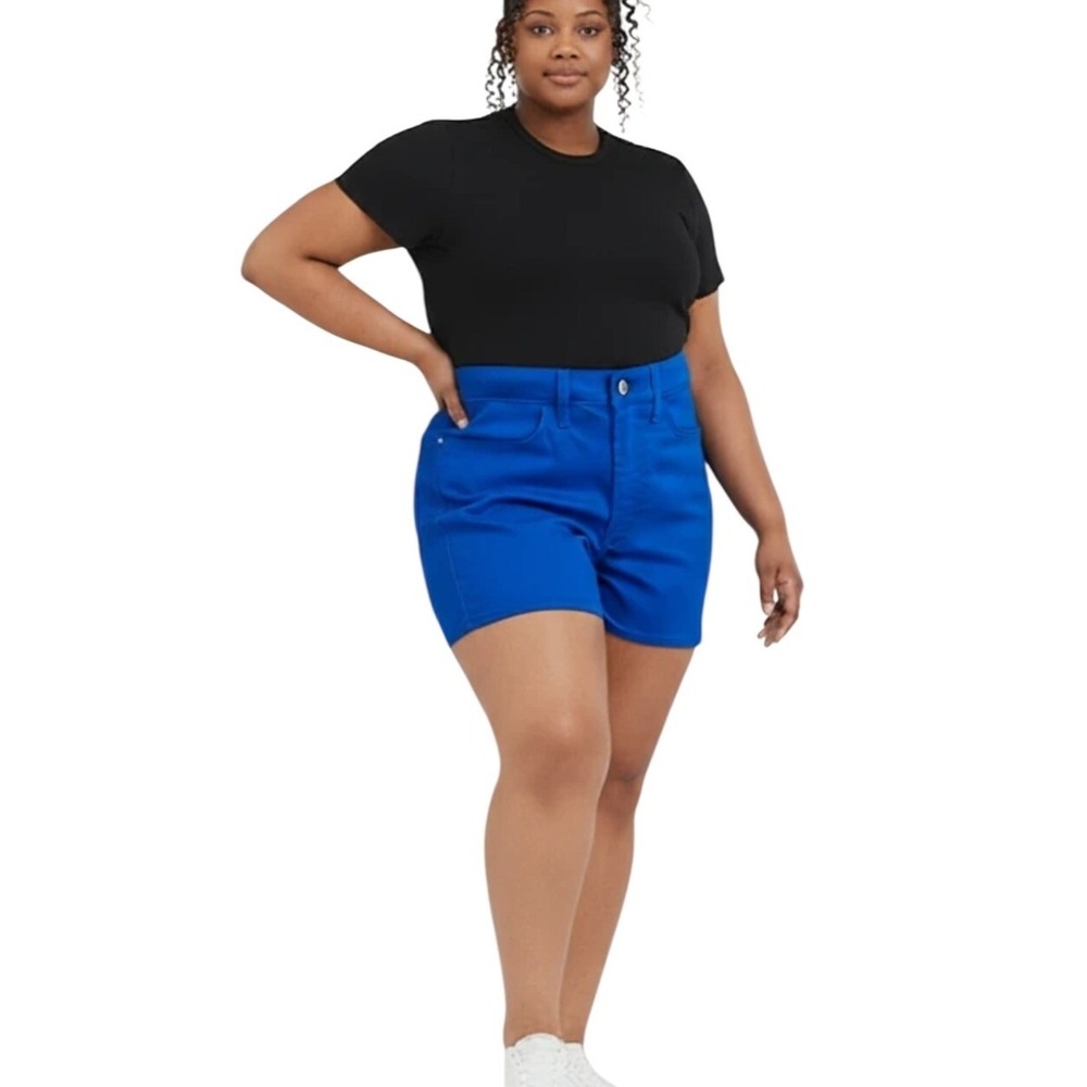 Old Navy High Rise Wow Shorts Royal Blue Denim Size 16 NWT